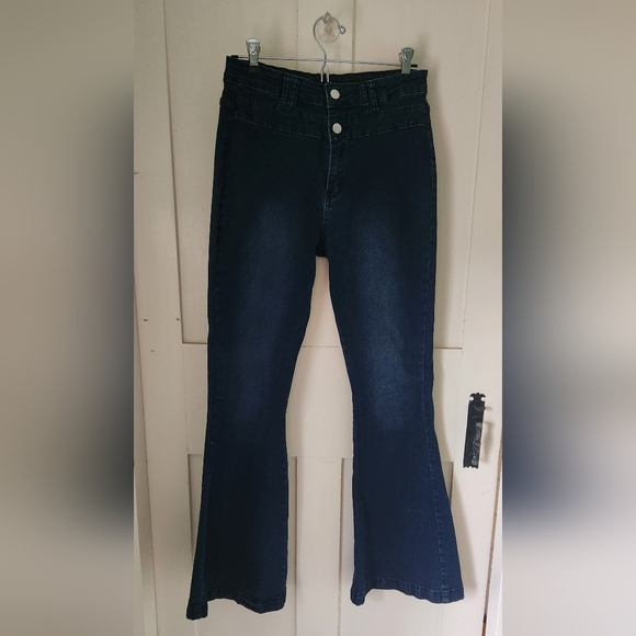 Pantete womens high waisted Bell Bottom denim jeans - Picture 5 of 13